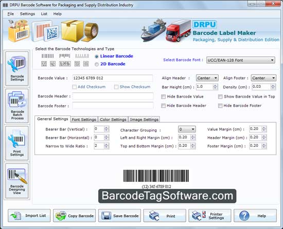 Packaging Barcode Label software