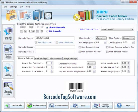Barcode Tag Maker Software screenshot