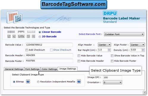 Barcode Tag Software screenshot