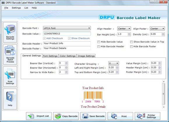 Barcodes Software 6.0.1.5 screenshot