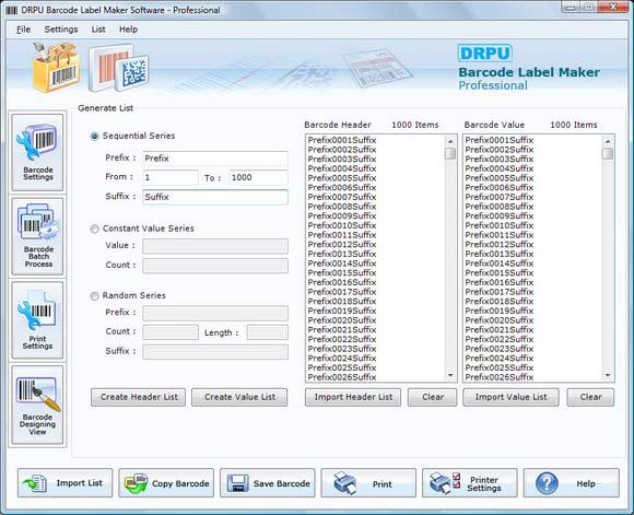 Barcode Tag Software 6.0.1.5 screenshot