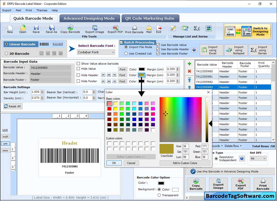 Color Settings