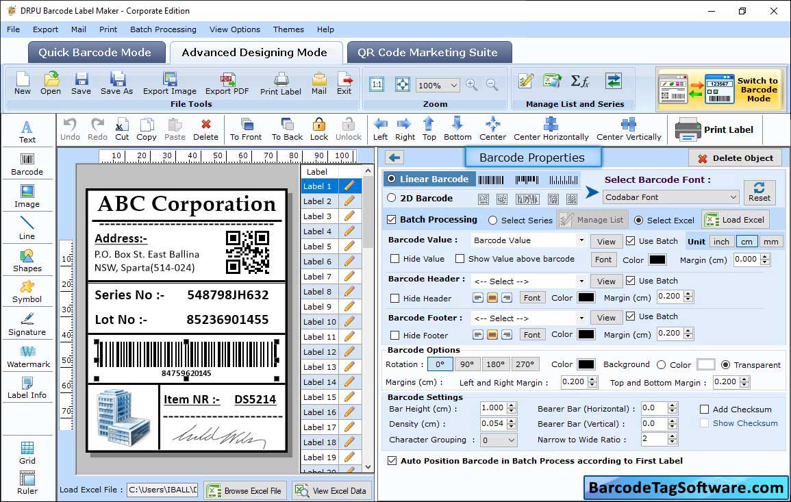 Barcode Properties