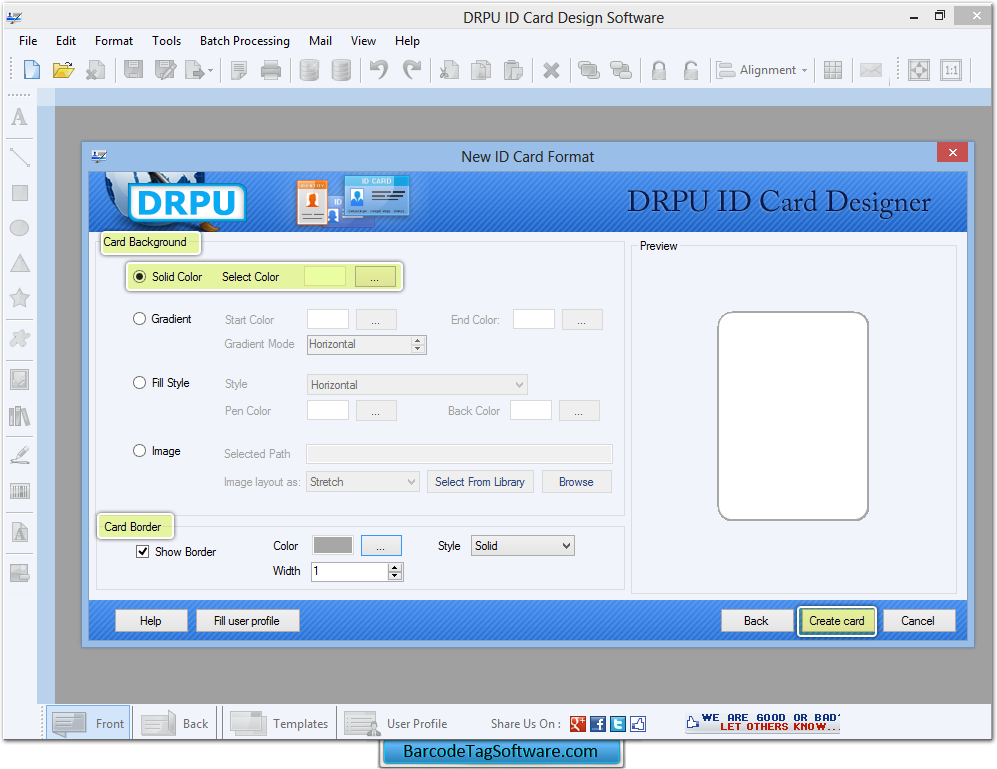 Bank ID Card Design Software