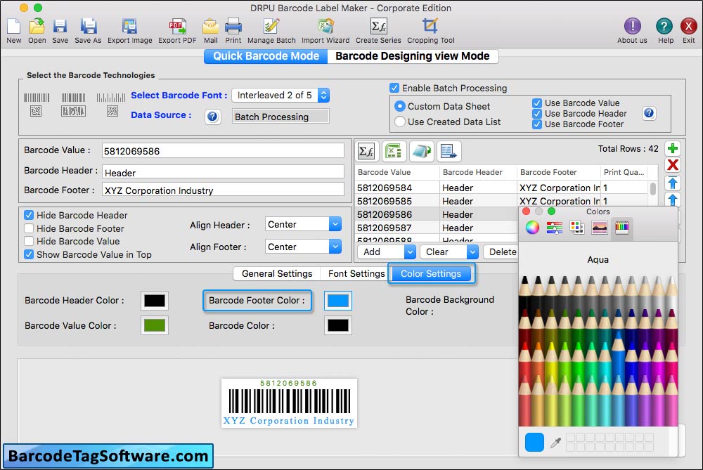 Mac Barcode Software Corporate Edition