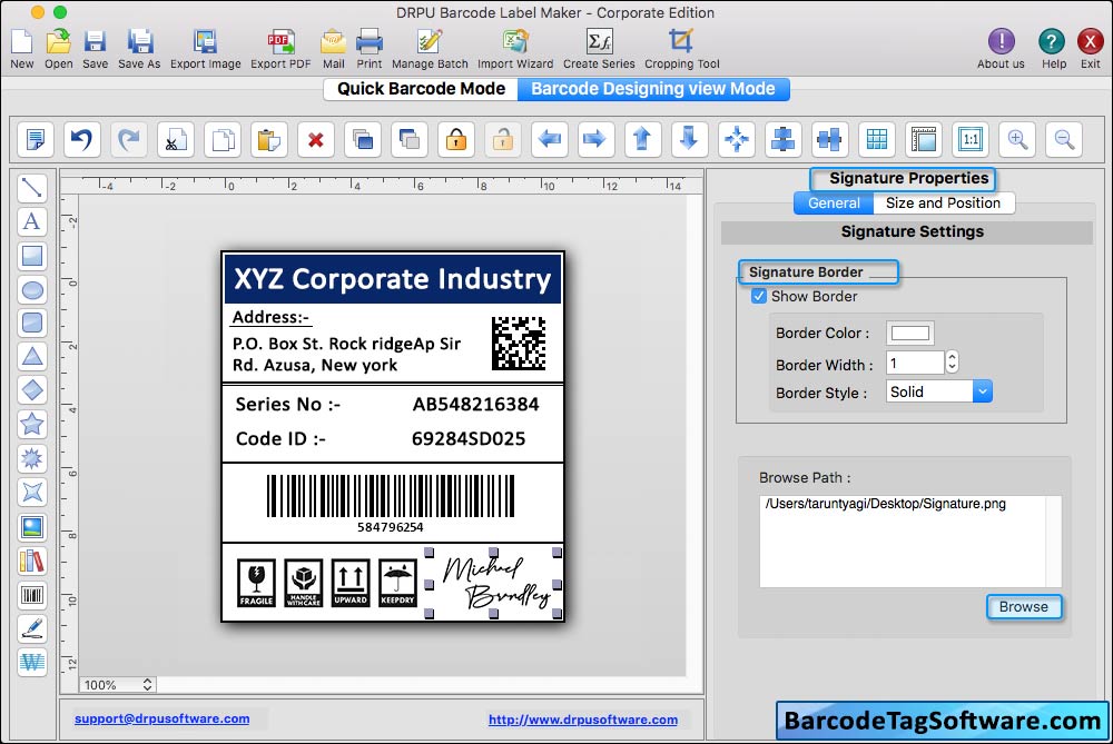 Mac Barcode Software Corporate Edition