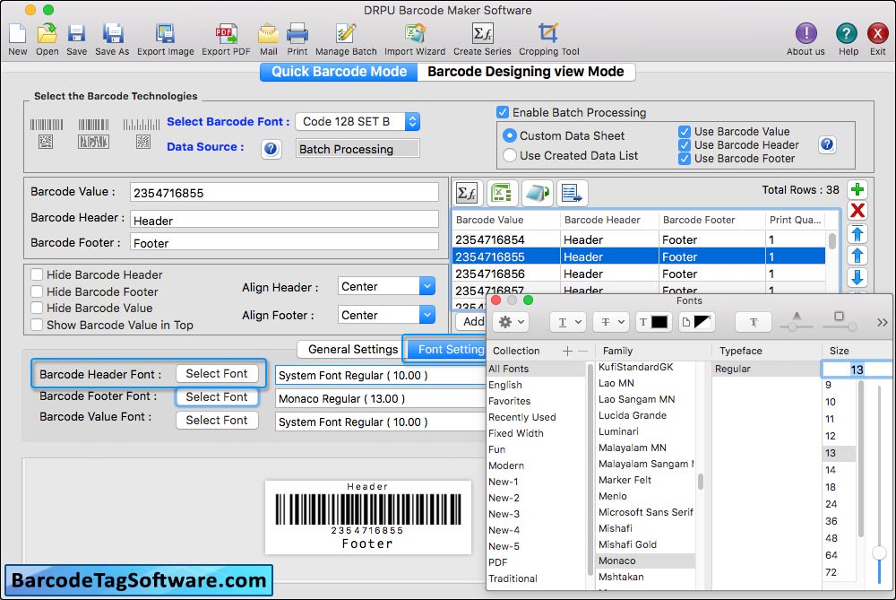 Barcode Tag Maker Software For Mac