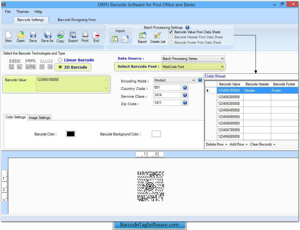 Bank Barcode Tag Maker Software